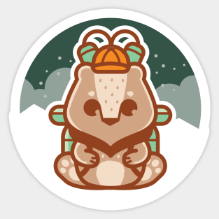 Woodland Scout Bear Sticker